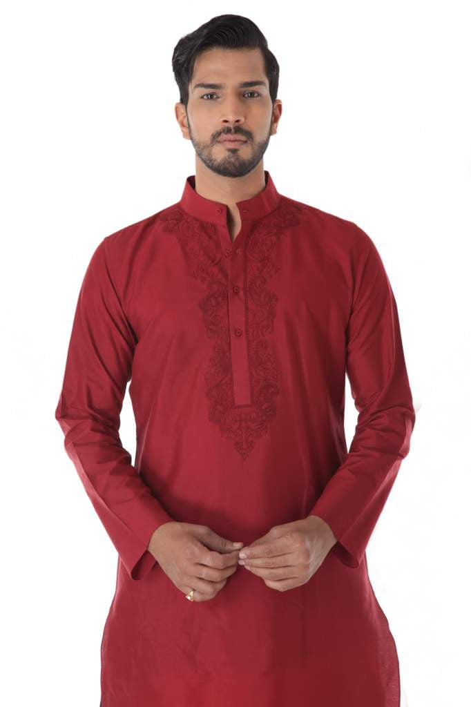 LIGHT MAROON KURTA SELF STITCHED & CHURIDAR