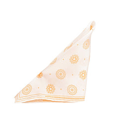 Twill Silk Printed Orange Pocket Square