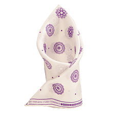 Silk Printed Purple Pocket Square