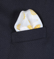 Yellow Print Pocket Square