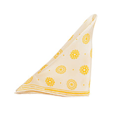 Yellow Print Pocket Square