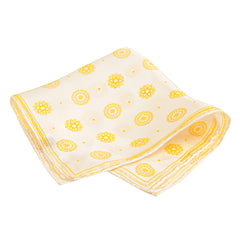 Yellow Print Pocket Square