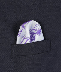 Imperial Crest Print Pocket Square