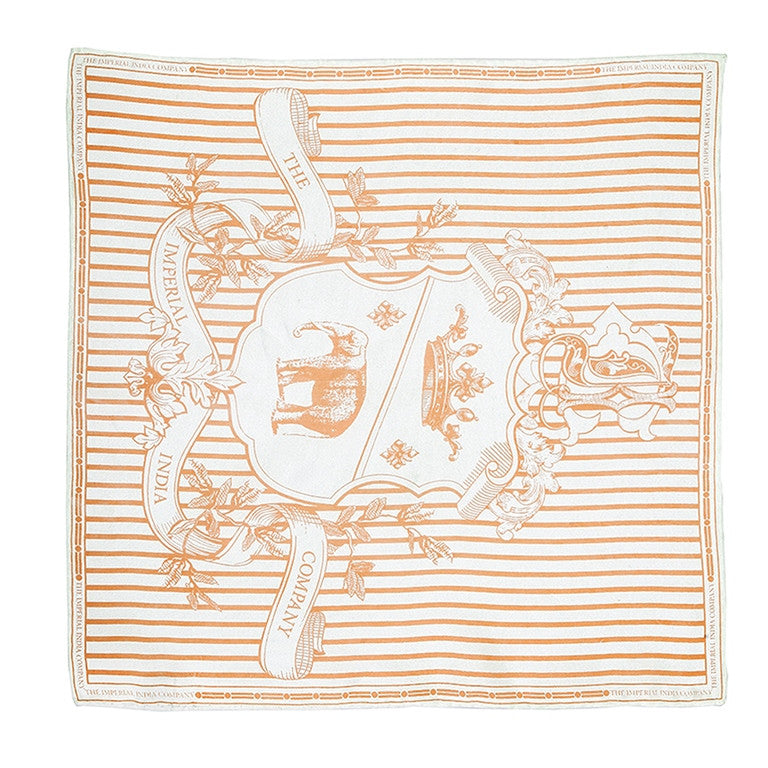 Imperial Crest Print Pocket Square