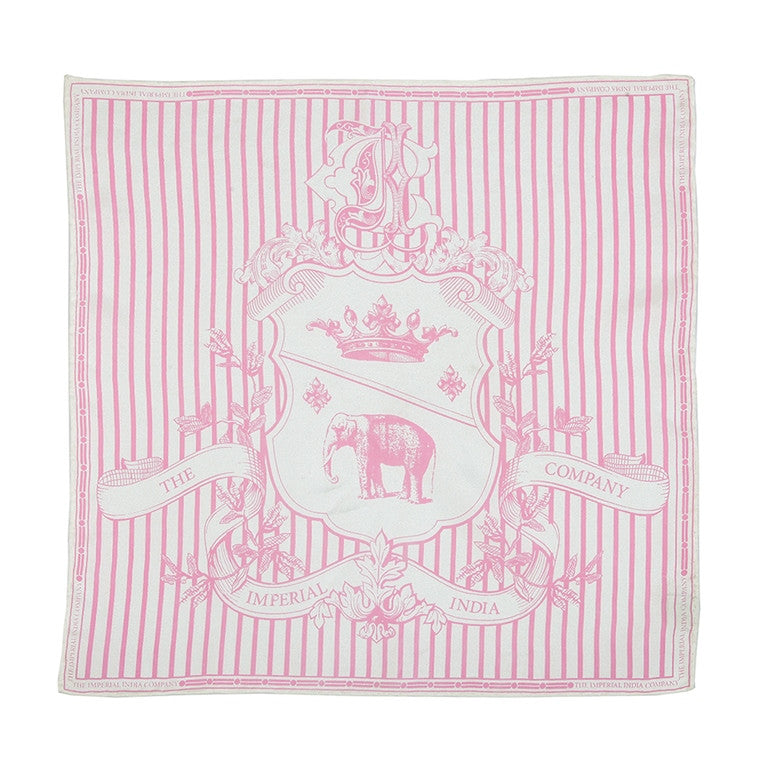 Imperial Stripped Print Pocket Square