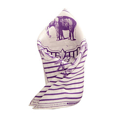 Purple Stripped Print Pocket Square