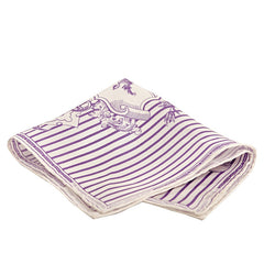 Purple Stripped Print Pocket Square