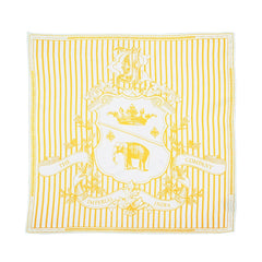 Yellow Stripped Pocket Square