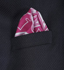 Red Print Pocket Square