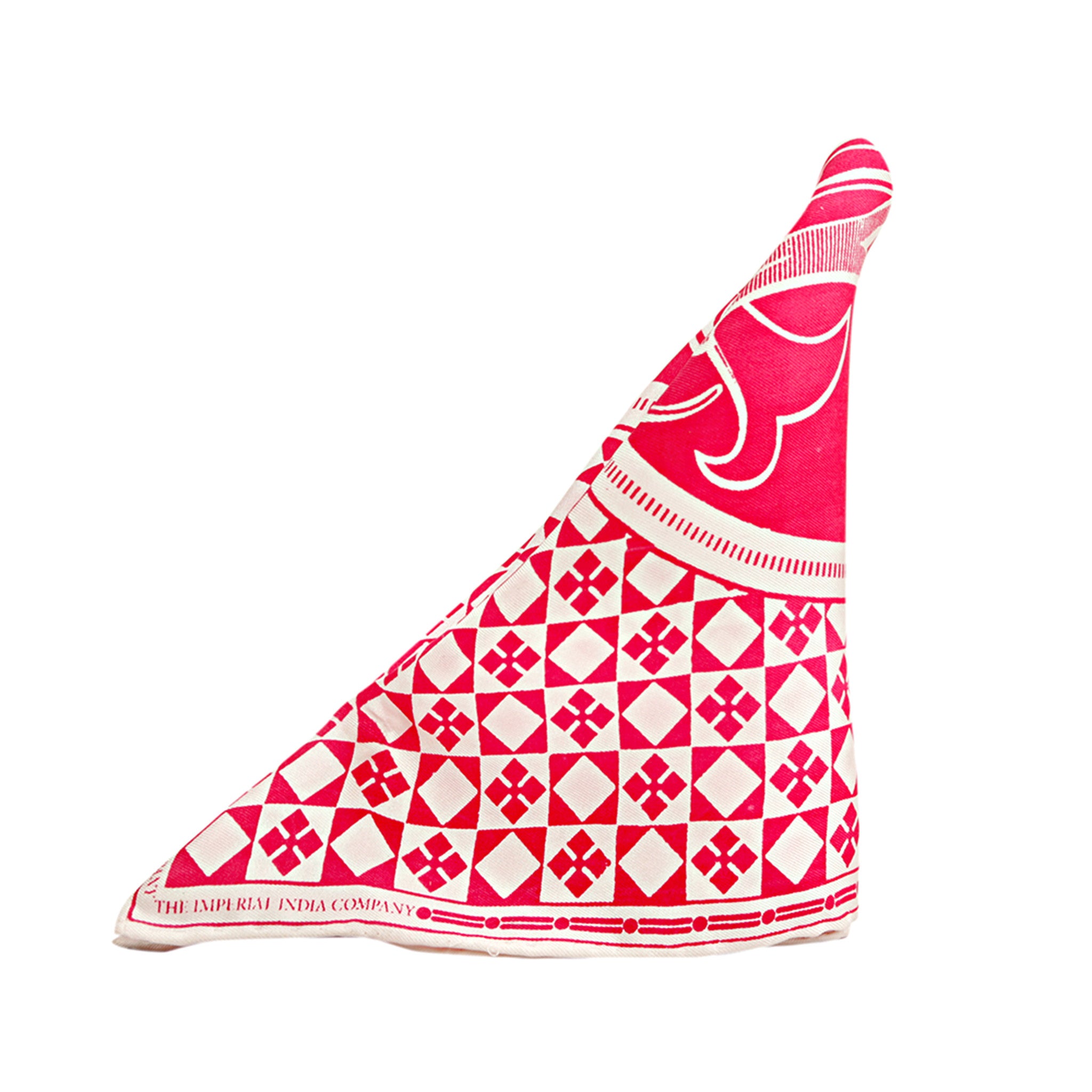 Red Print Pocket Square