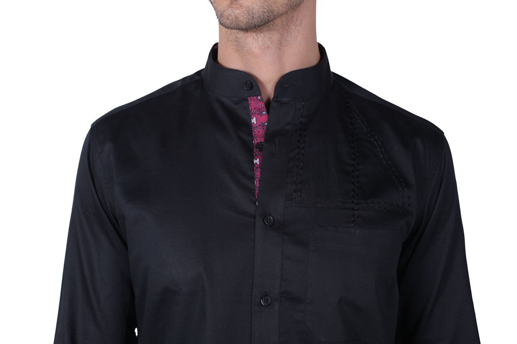 MEN'S FULL SLEEVE COTTON SATIN SHIRT