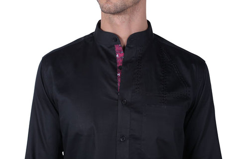 Men's Full Sleeve Cotton Satin Shirt