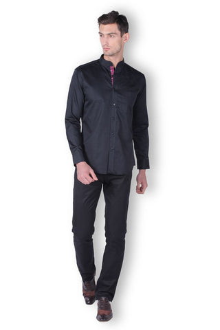 Men's Full Sleeve Cotton Satin Shirt