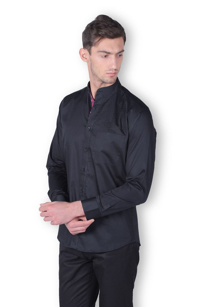 MEN'S FULL SLEEVE COTTON SATIN SHIRT
