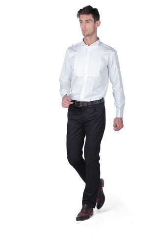 Men's Cotton White Antonio Full Sleeve Shirt