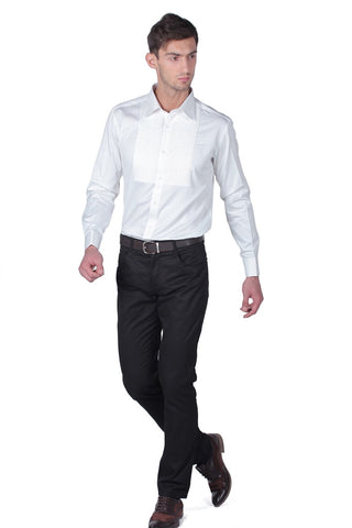 Men's Cotton White Antonio Full Sleeve Shirt