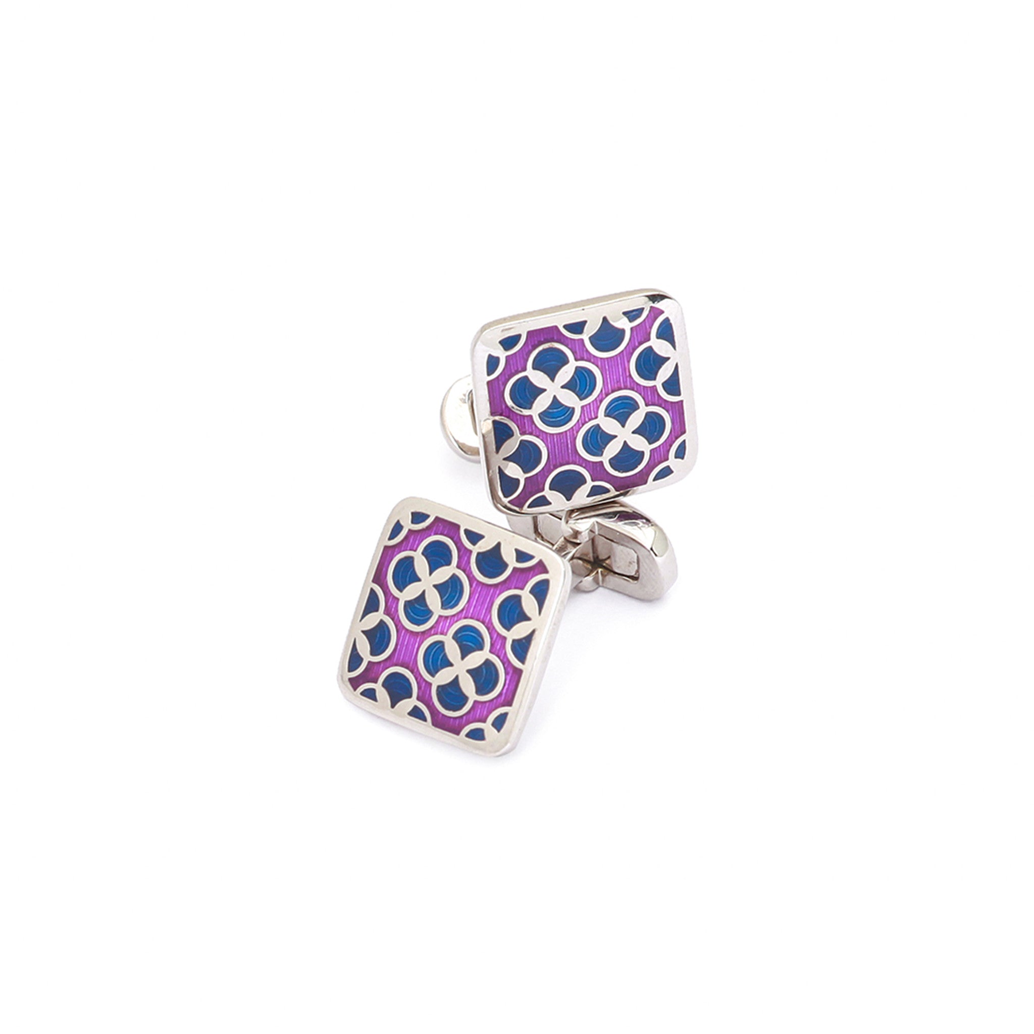 Purple Pink Square Cufflinks