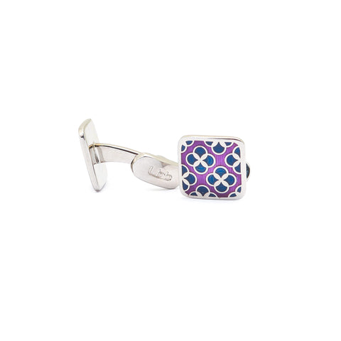 Purple Pink Square Cufflinks
