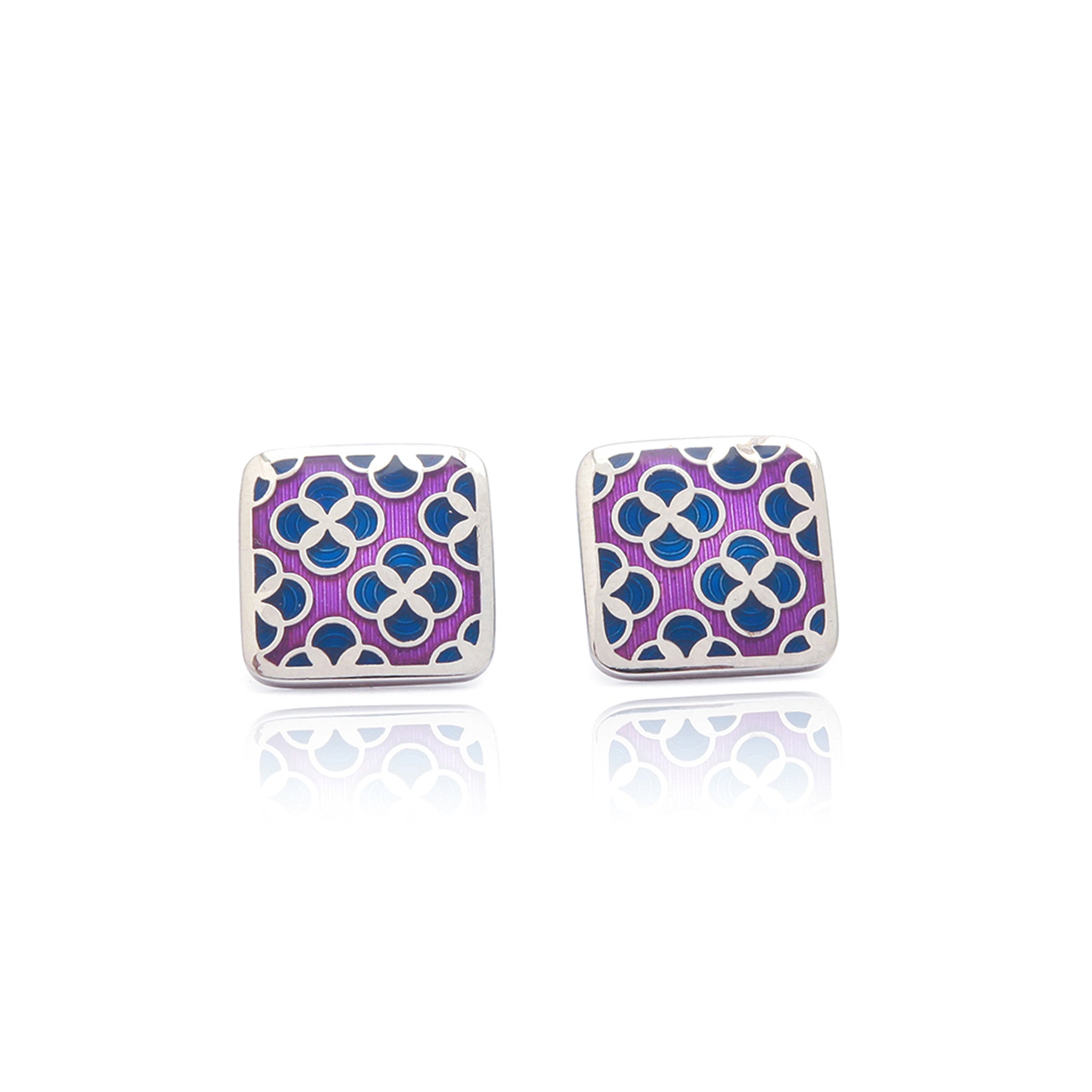 Purple Pink Square Cufflinks