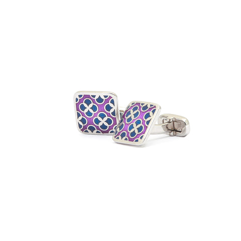 Purple Pink Square Cufflinks