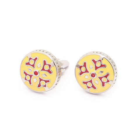 Yellow Red Cufflinks