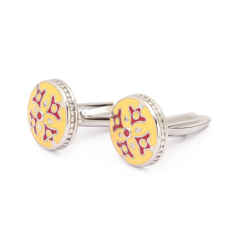 Yellow Red Cufflinks