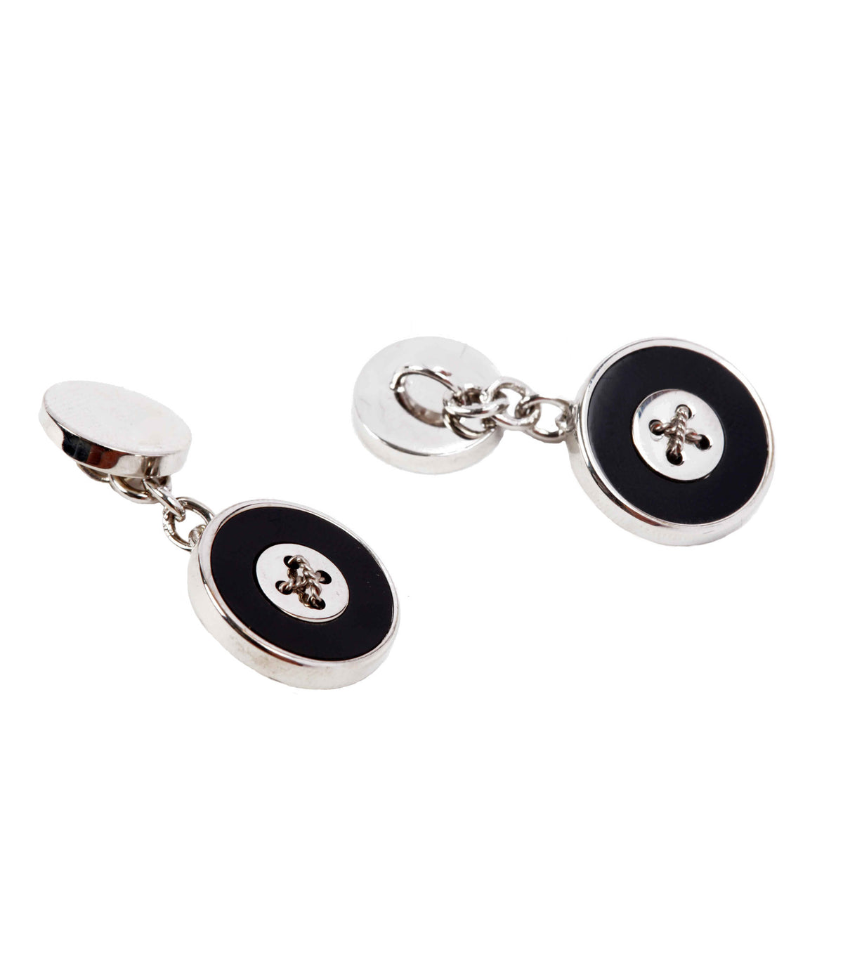 Imported black cufflink
