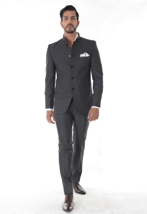CLASSIC GREY BANDHGALA SUIT